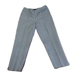 Ann Taylor Vintage Inspired Silk Gingham Print  Crop Pants Size 6
